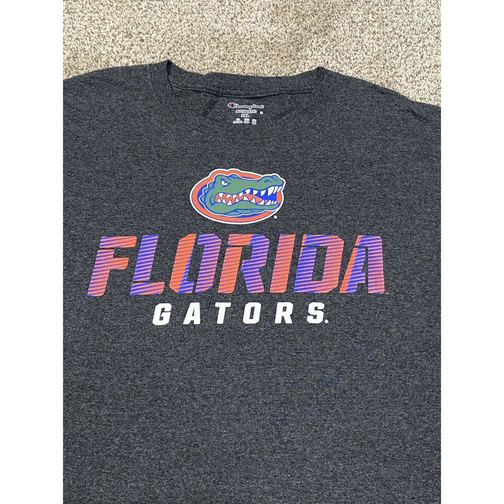 Champion Authentic Florida Gators Tee Shirt Men’s 2XL Gray NCAA Football
